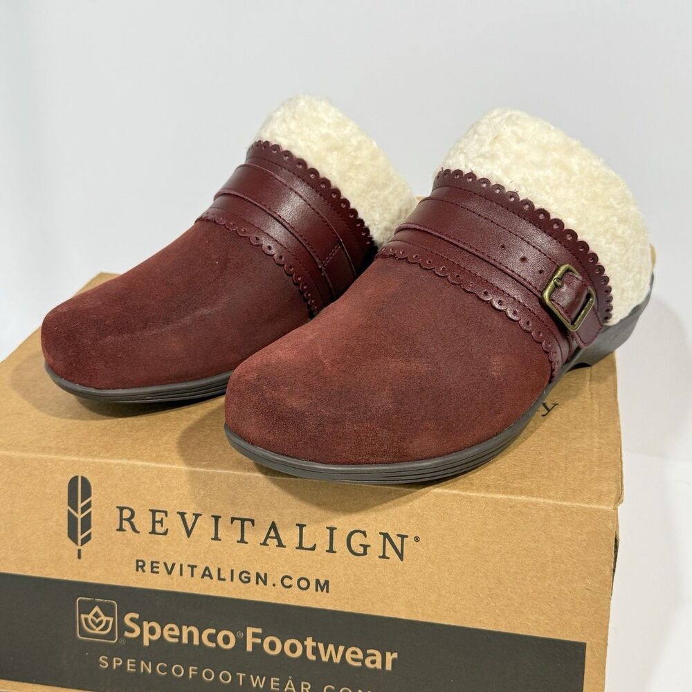 WACO Spenco Nottingham Clog Burgundy Slip-On Shoes Women’s Size 9.5 D NWB - Picture 10 of 16